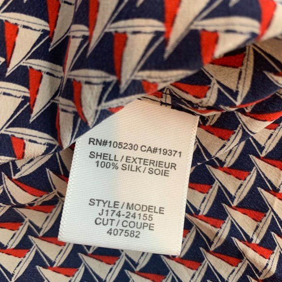 Joie silk sailboat print long sleeve blouse small - Picture 4 of 8